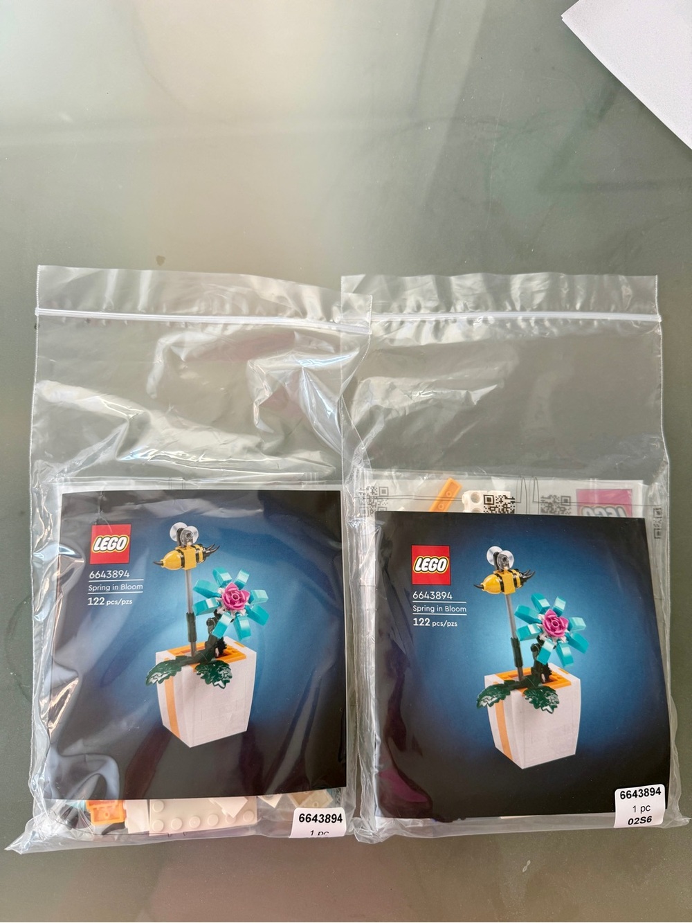 NEW - 2x LEGO 6643894 Spring in Bloom Lego - 122 pieces - UNOPENED